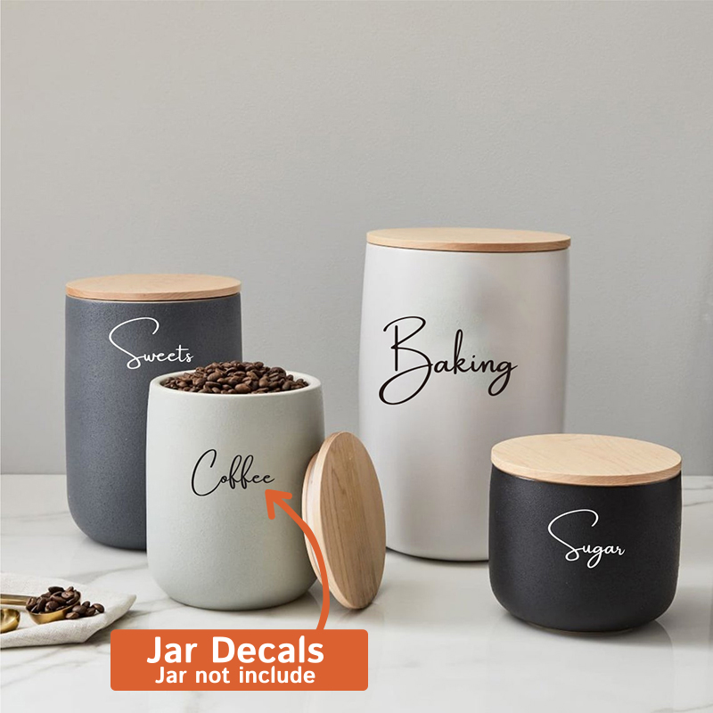 Kitchen.Baking Labels - Çıkartması Sadece 8 Adet Mutfak Organizasyon