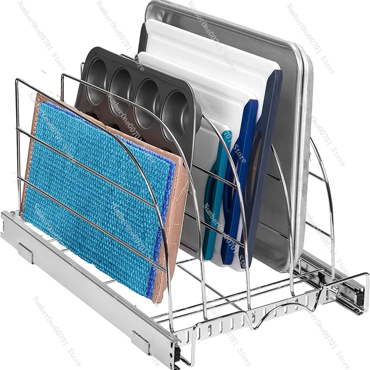 Kitchen Baking Sheet Organizer - Fırın Tepsileri, Tabaklar, Kesme Tahtaları ve
