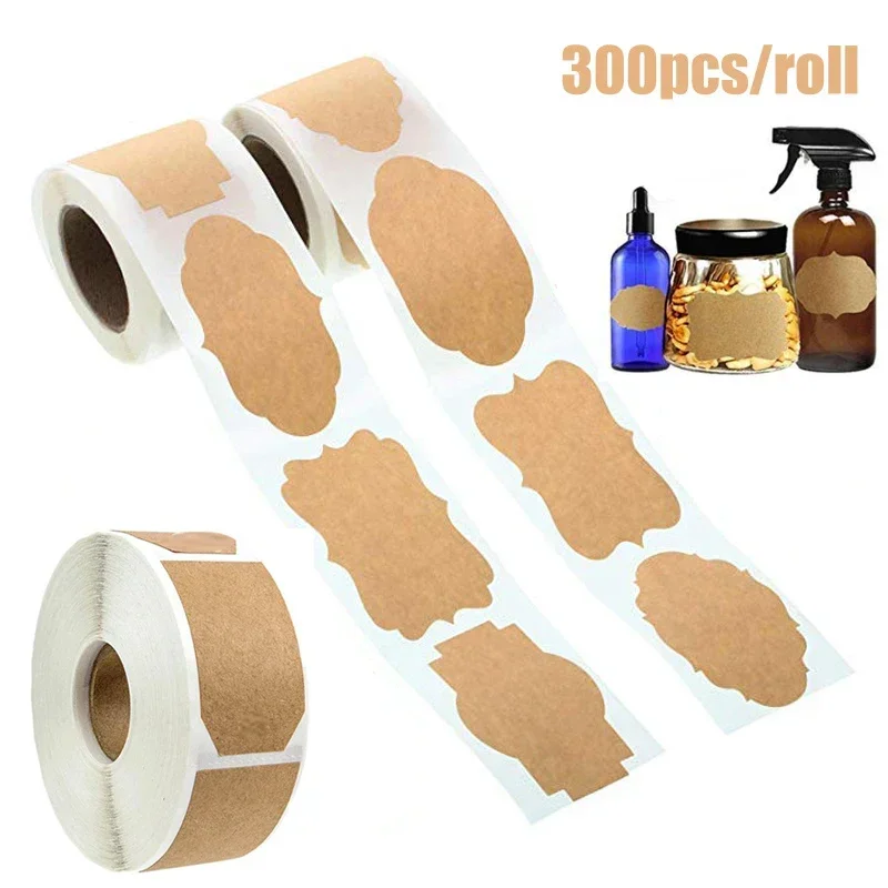 Kitchen.Baking Labels - 300 Adet Kraft Etiket El Yazısı