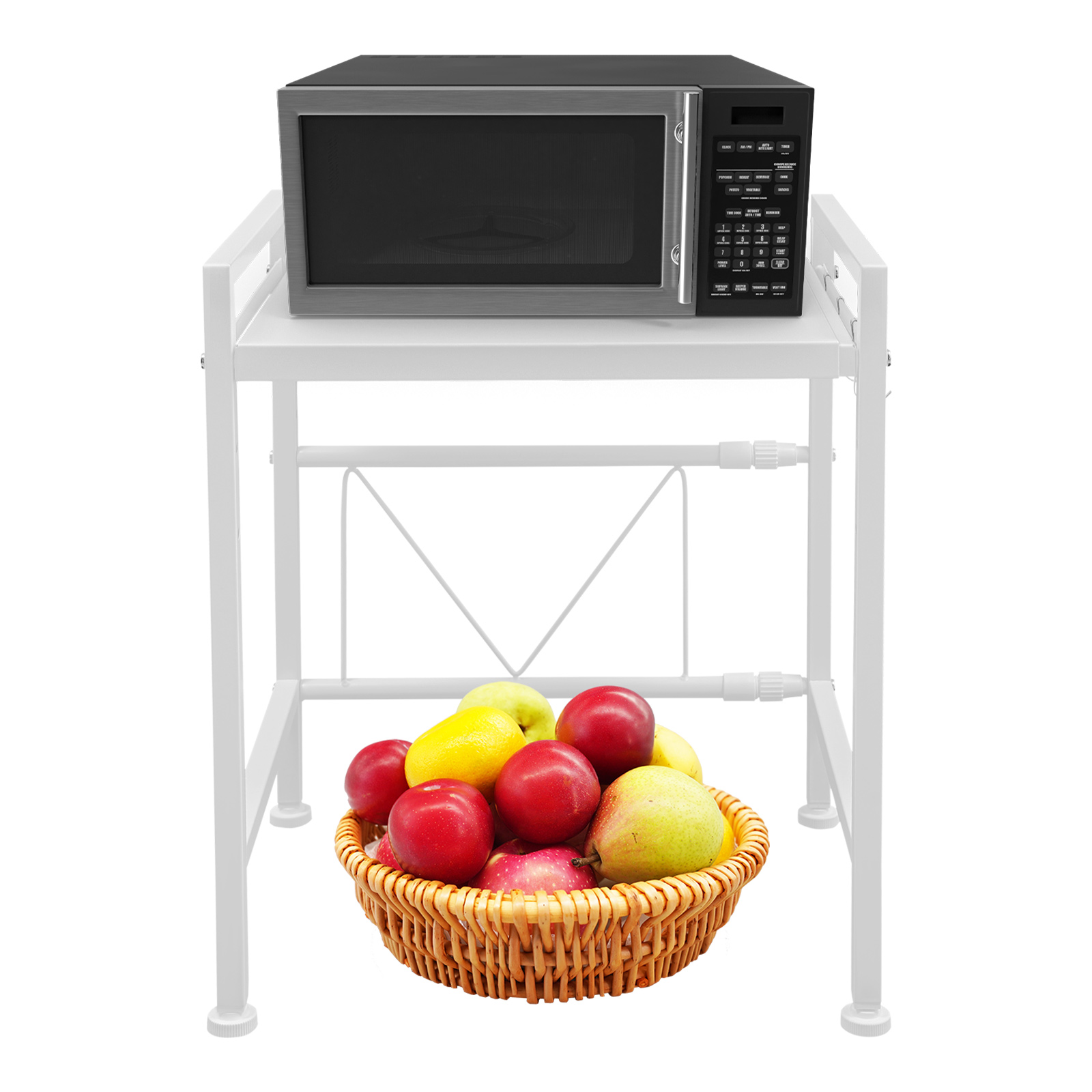 Kitchen Baking Rack - Genişletilebilir Mikrodalga Rafı Beyaz Karbon Çelik