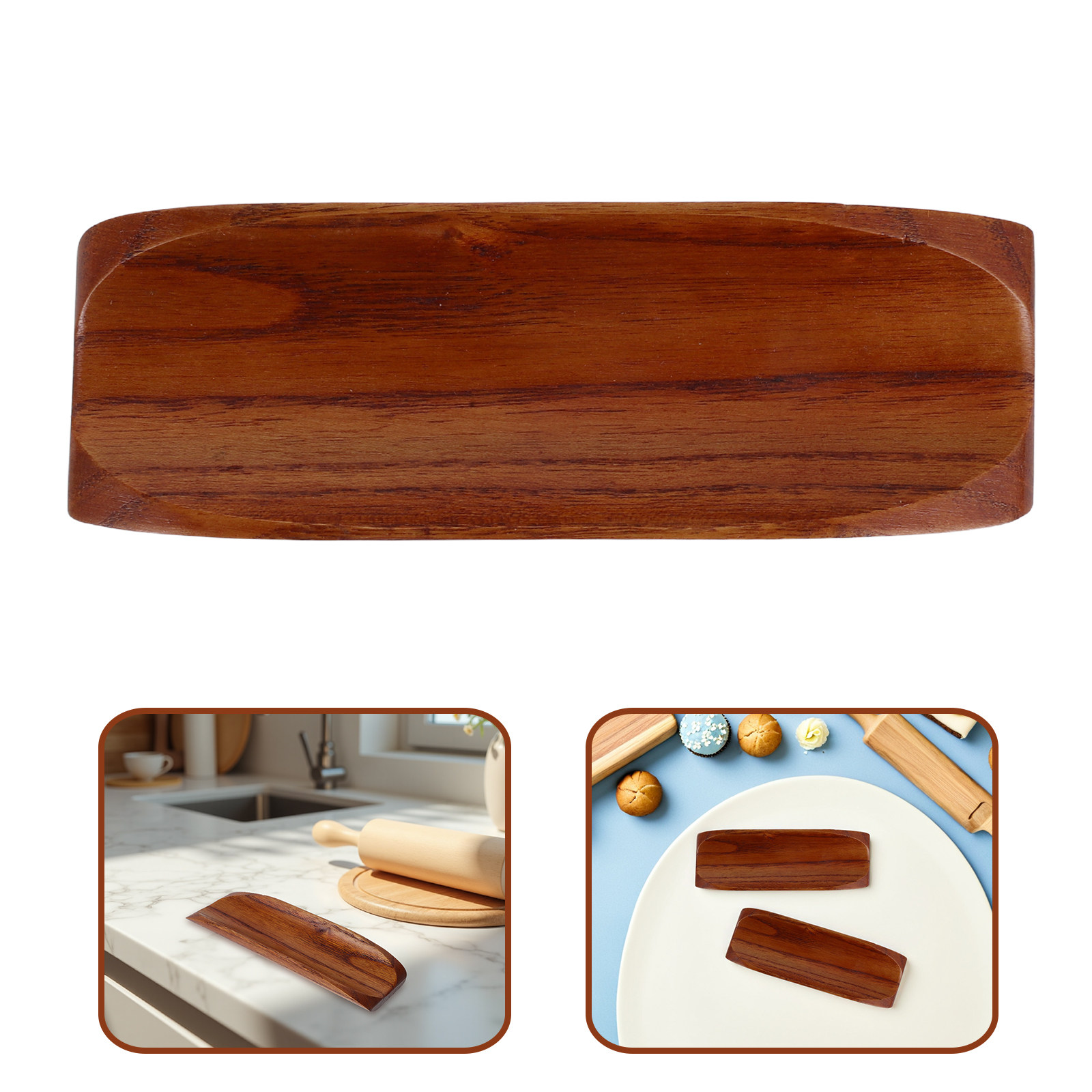 Kitchen Baking Station - 2 Adet Ahşap Oklava Tutucu, Tezgah
