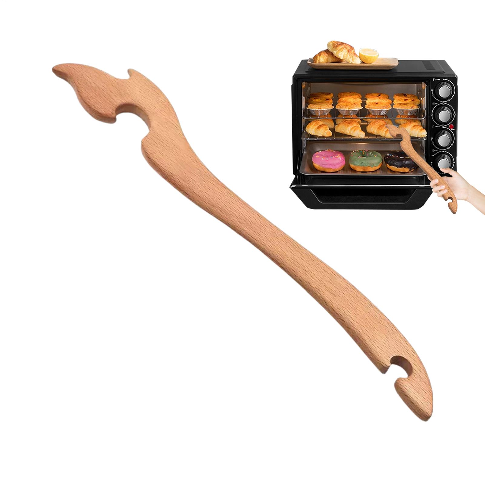 Kitchen Baking Rack - Ahşap Uzun Saplı Fırın Rafı Çektirme