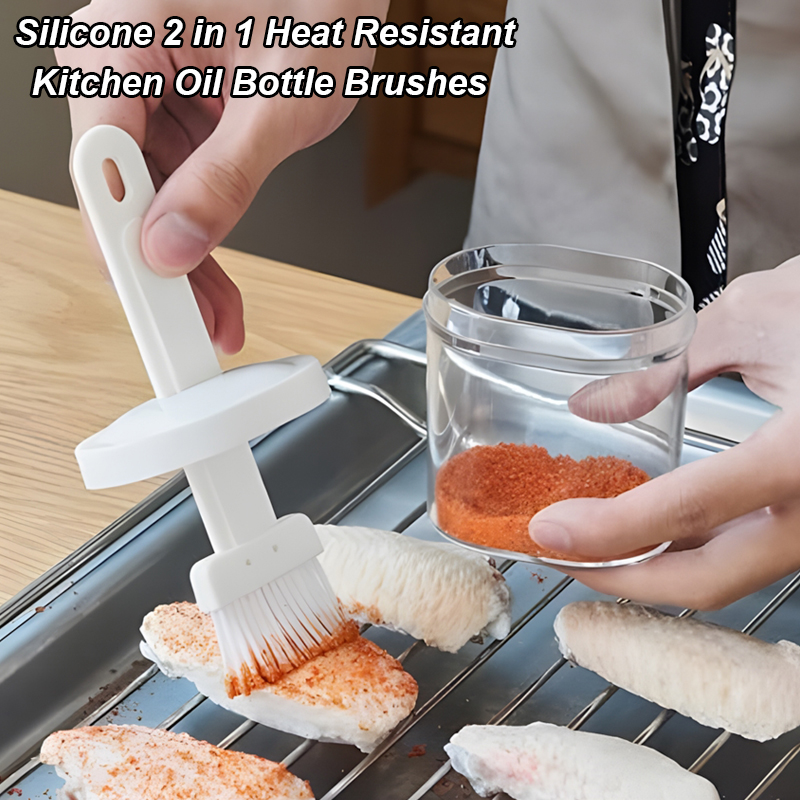 Pastry Brush Silicone - 2'si 1 arada Isıya Dayanıklı Mutfak