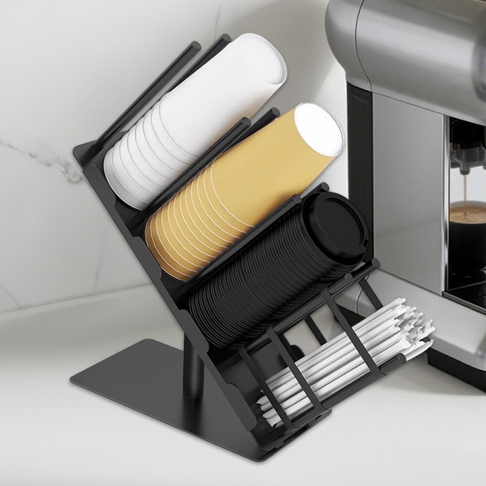Kitchen Baking Sheet Organizer - Kağıt Bardak ve Kapak Tutucu Depolama