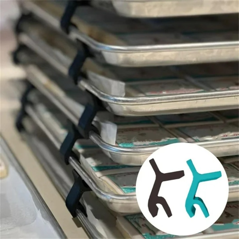 Kitchen Baking Sheet Organizer - İstiflenebilir Kurabiye Tepsisi Düzenleyici, Fırın Depolama
