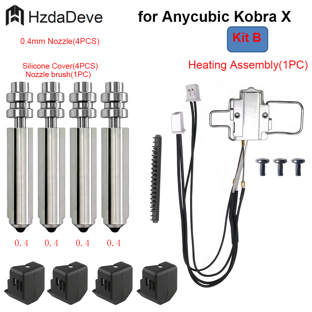 Anycubic Kobra X Hotend Isıtma - Pastry Brush Silicone incelemesi ve fiyatı