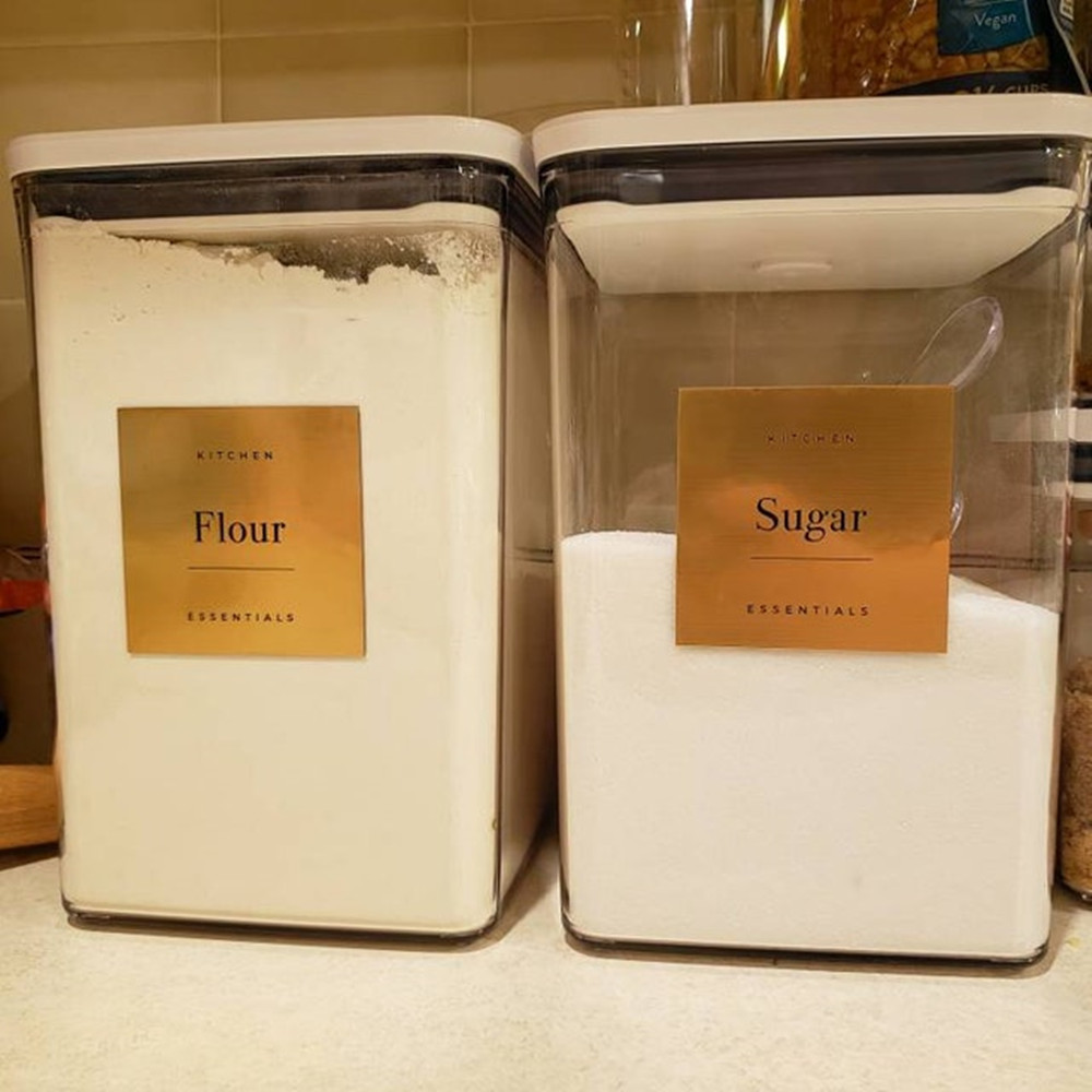 Su geçirmez kiler etiketleri,  - Kitchen.Baking Labels incelemesi ve fiyatı