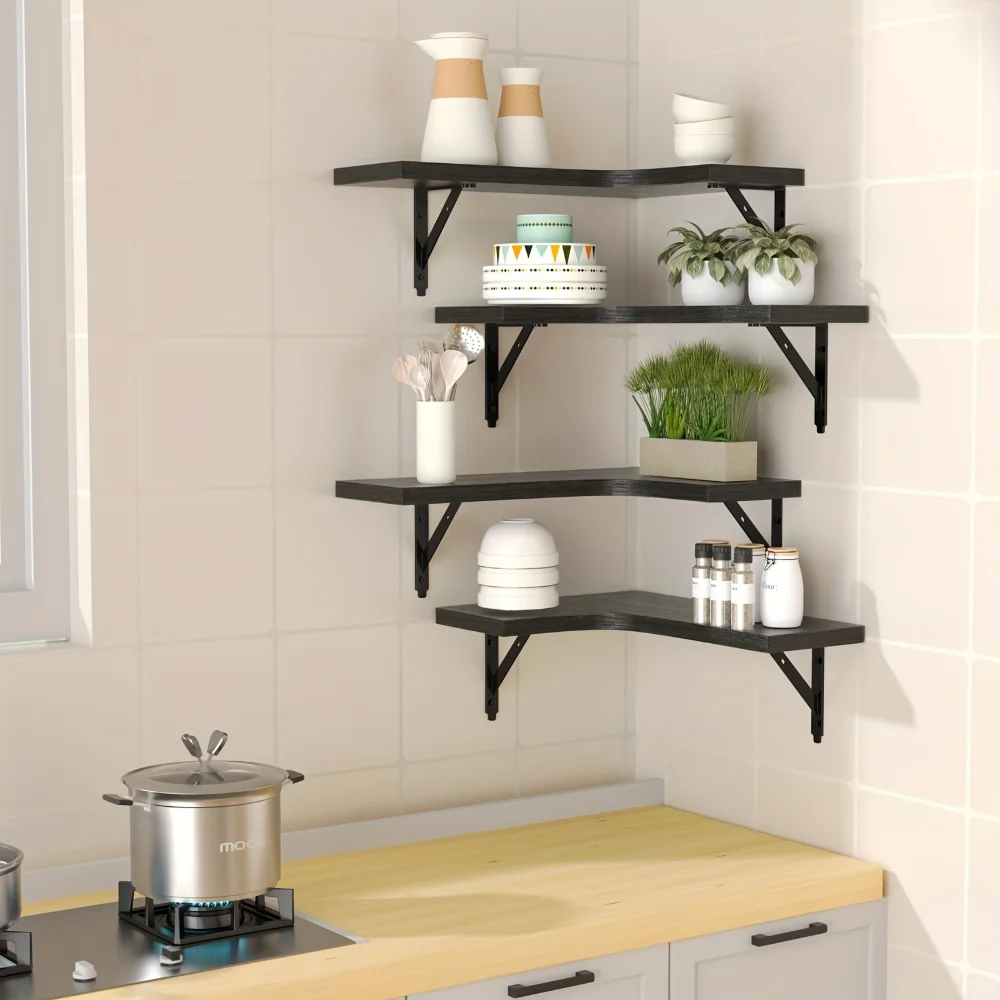 Doğal Ahşap Desenli Yüzer Rafl - Kitchen Zo incelemesi ve fiyatı