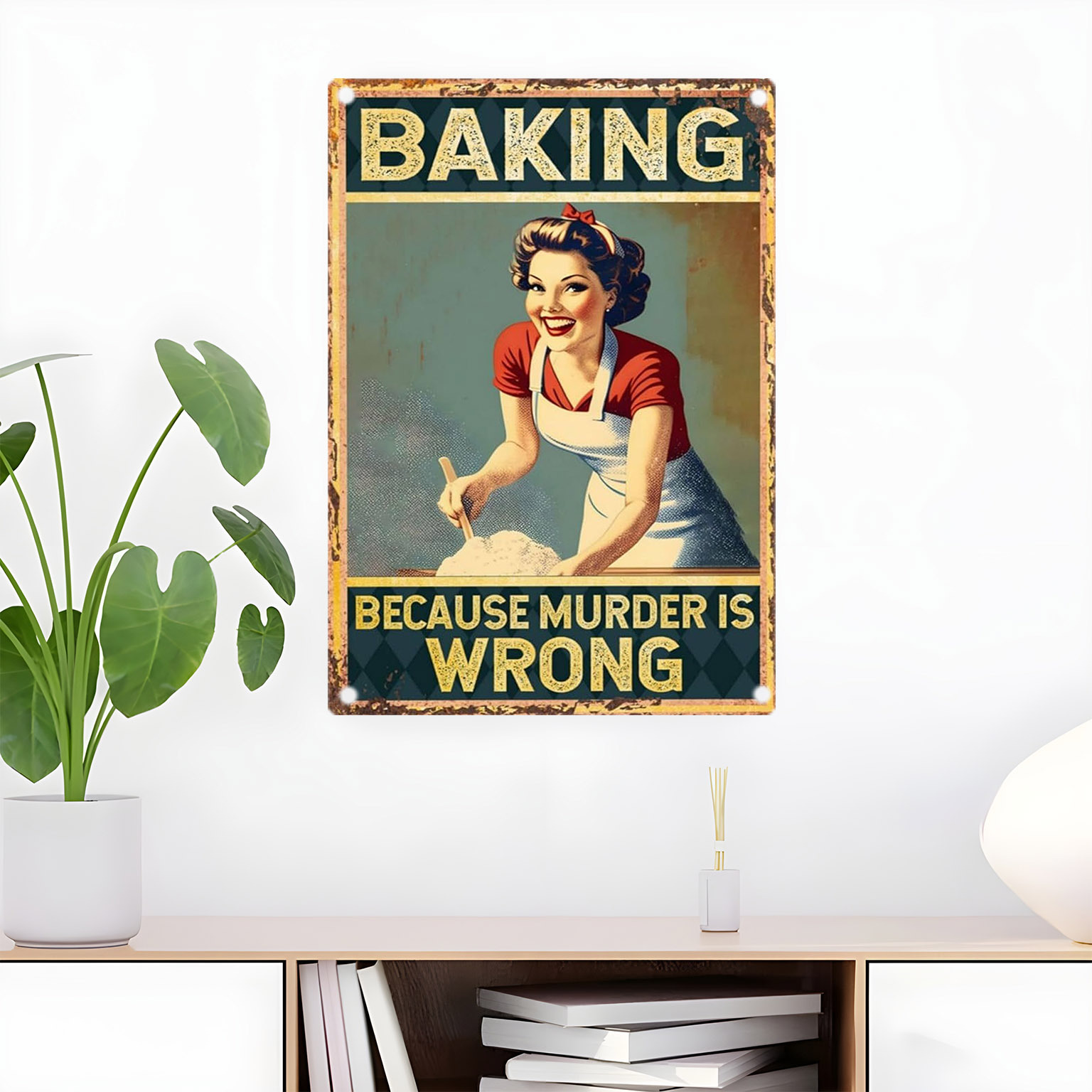 Vintage Komik Fırıncılık Sözü  - Kitchen Baking Quotes incelemesi ve fiyatı