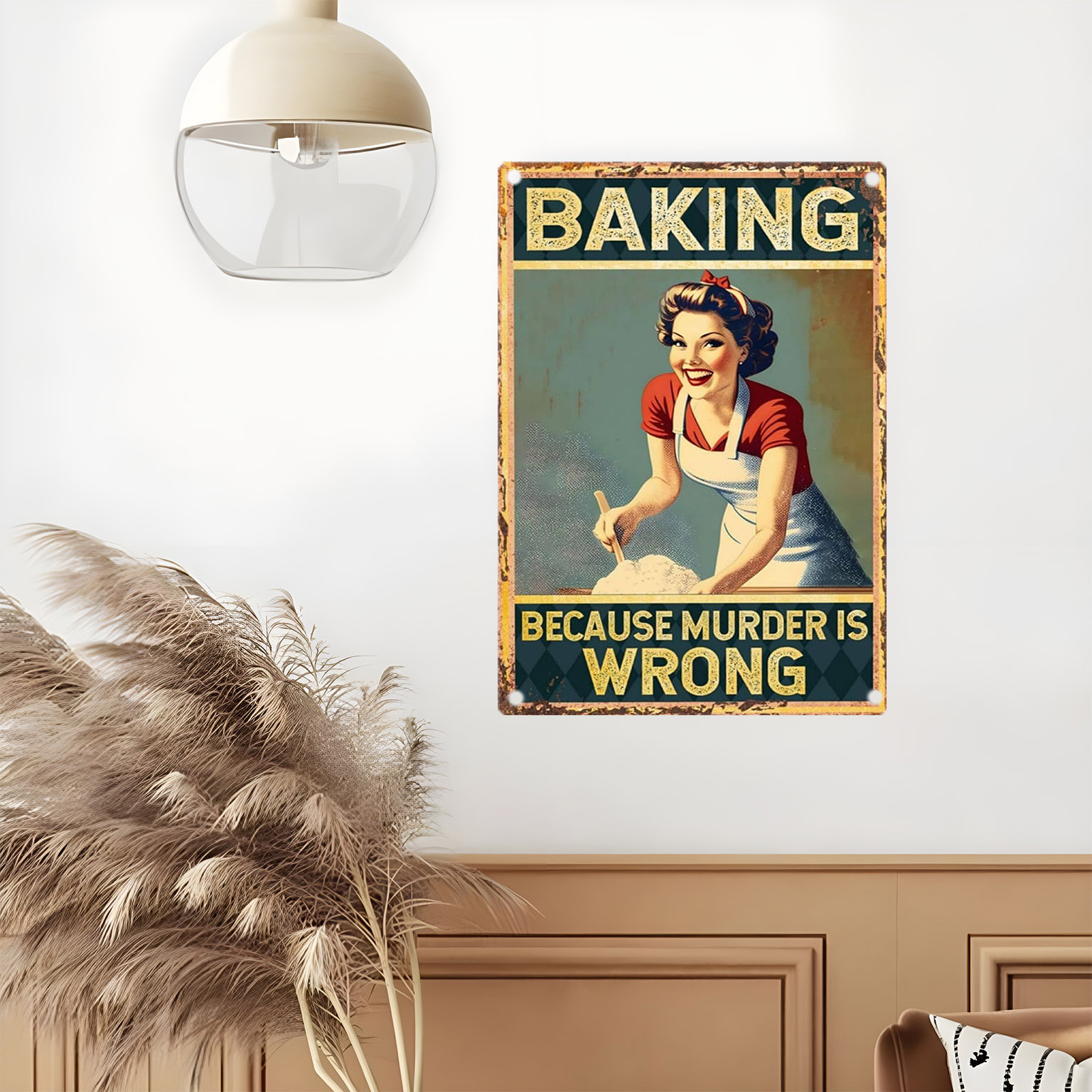 Vintage Komik Fırıncılık Sözü  - Kitchen Baking Quotes incelemesi ve fiyatı