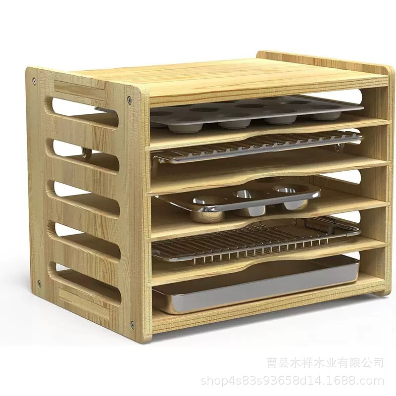Masif ahşap mutfak saklama raf - Kitchen Baking Sheet Organizer incelemesi ve fiyatı