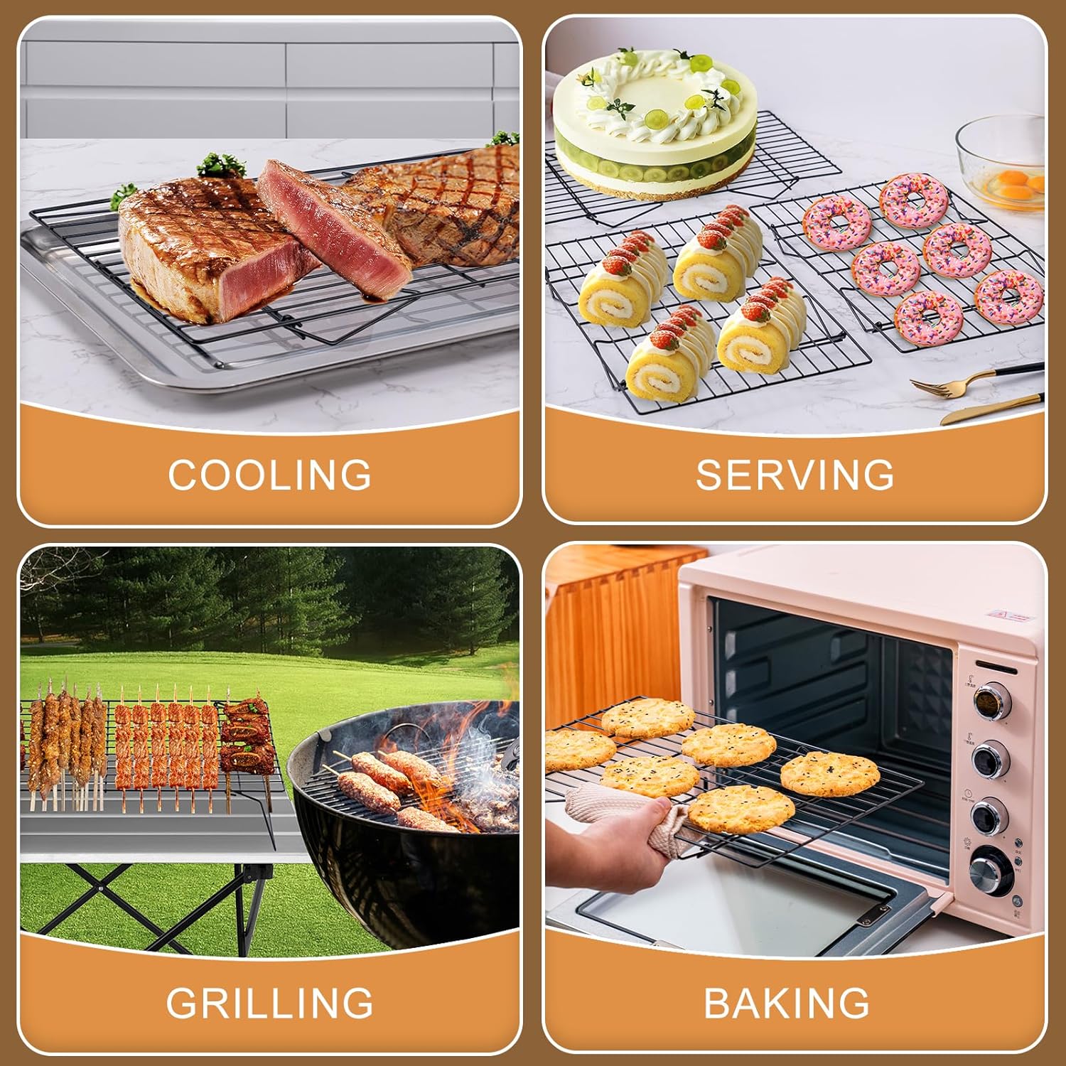 3-Tier soğutma rafı s, istifle - Kitchen Baking Rack incelemesi ve fiyatı
