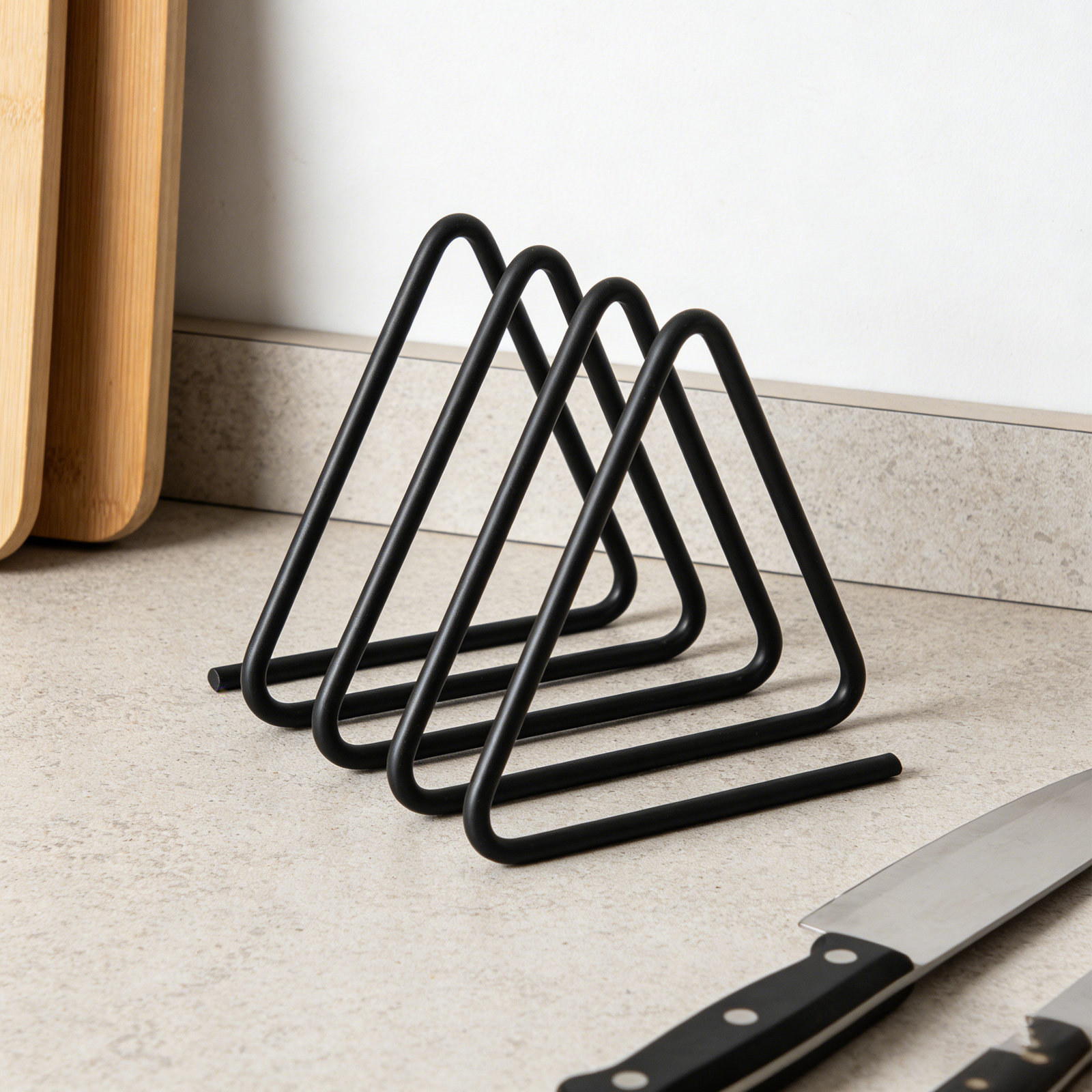 Üçgen Kesme Tahtası Tutucu Siy - Kitchen Baking Sheet Organizer incelemesi ve fiyatı