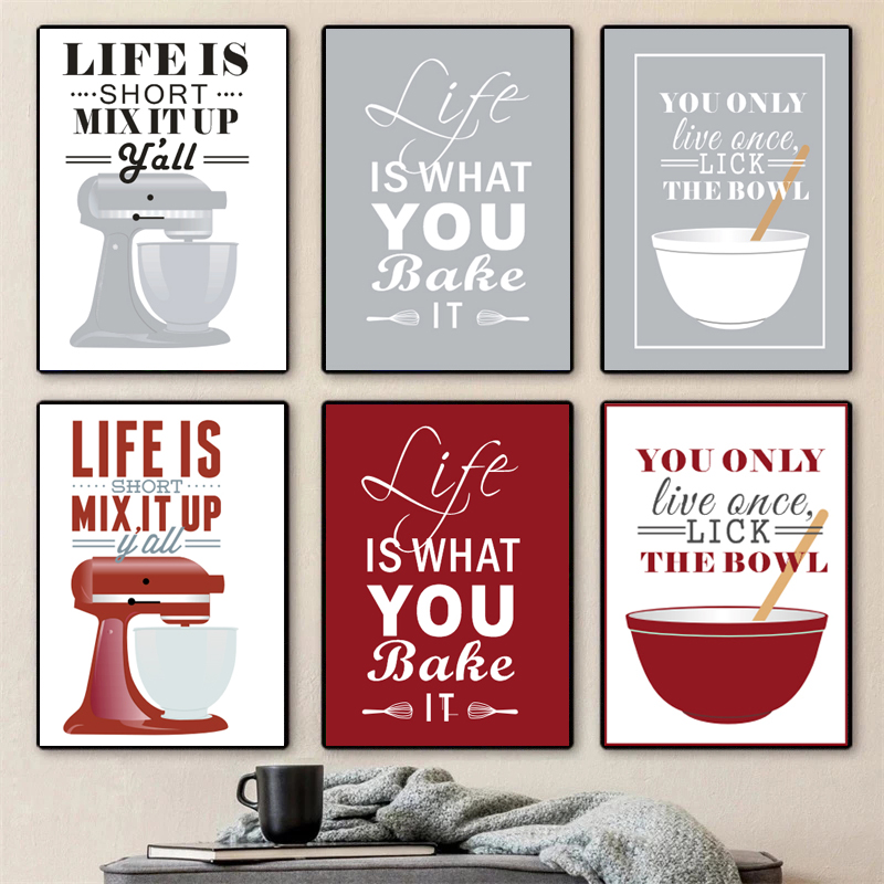 Duvar sanatı tuval yağlıboya İ - Kitchen Baking Quotes incelemesi ve fiyatı