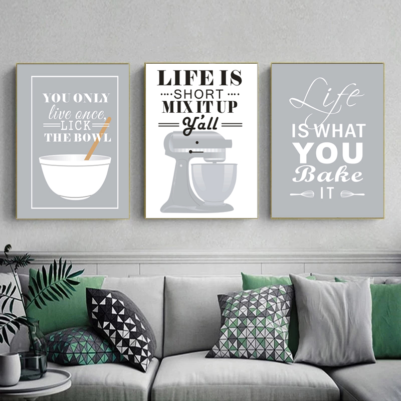 Duvar sanatı tuval yağlıboya İ - Kitchen Baking Quotes incelemesi ve fiyatı