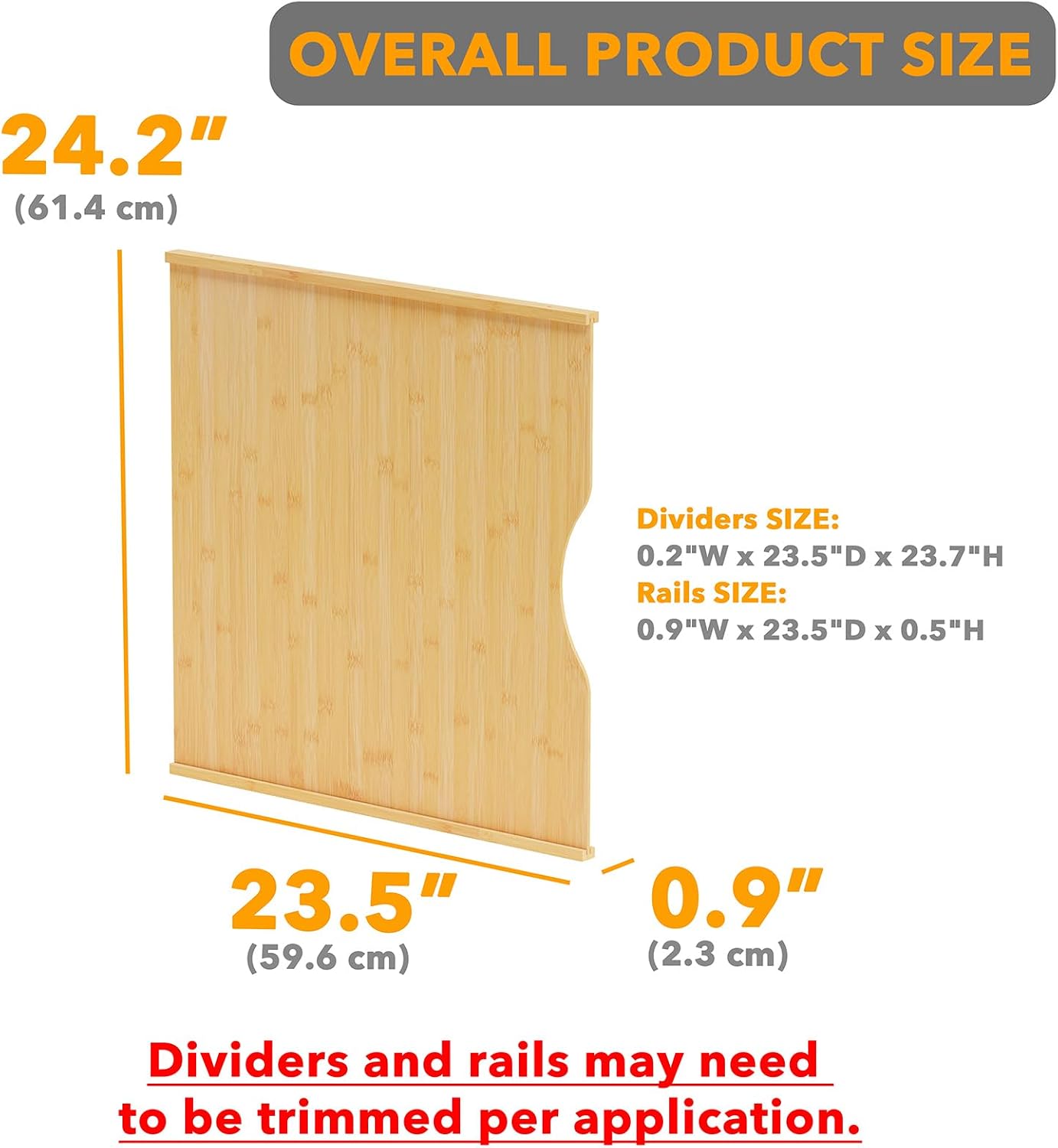 10'lu Paket Bambu Tepsi Bölücü - Kitchen Baking Sheet Organizer incelemesi ve fiyatı
